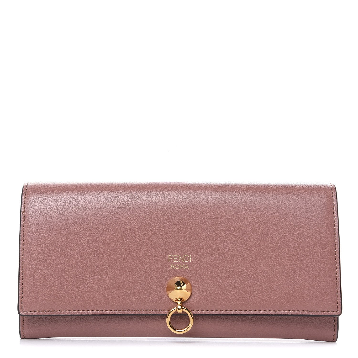 Fendi Vitello Liberty Vitello Century Bi-Color By The Way Continental Wallet English Rose Tortora 1 of 8