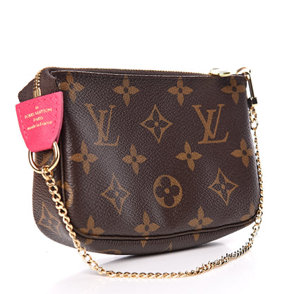 Louis Vuitton Monogram 2019 Christmas Animation Mini Courchevel Pochette Accessories Fuchsia 3 of 8