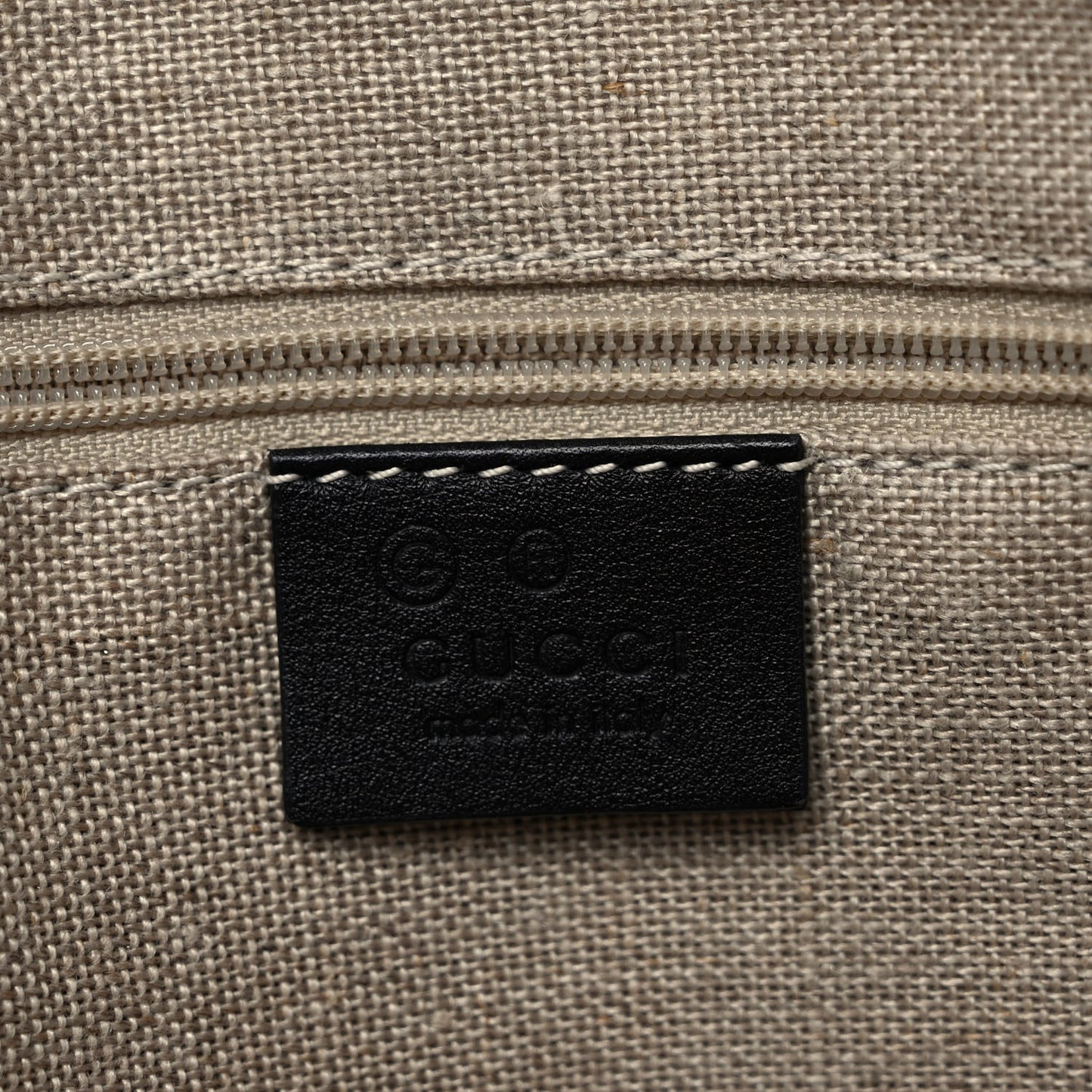 Soft Microguccissima Small Zippered Satchel Black