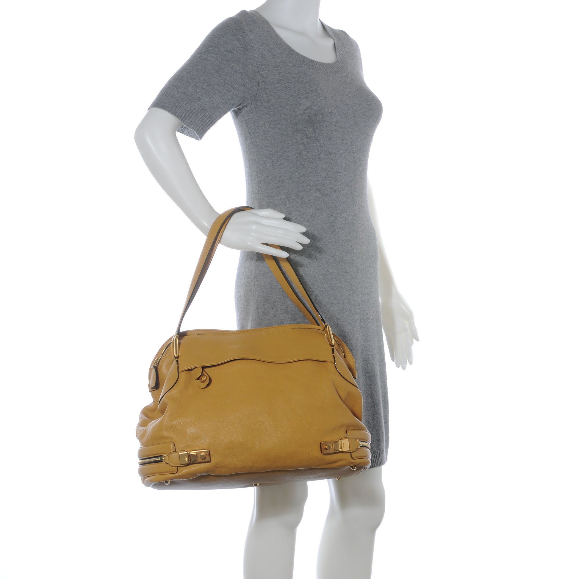 Chloe Leather Cary Zipped Shoulder Bag Pollen 2 of 7