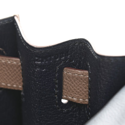 Hermes Epsom Casaque Kelly Sellier 28 Sesame Etoupe Bleu Indigo 7 of 10
