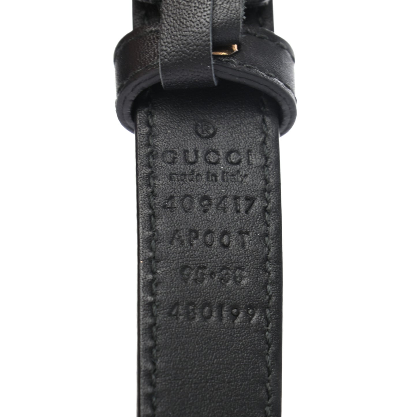 Calfskin Double G 20mm Belt 95 38 Black