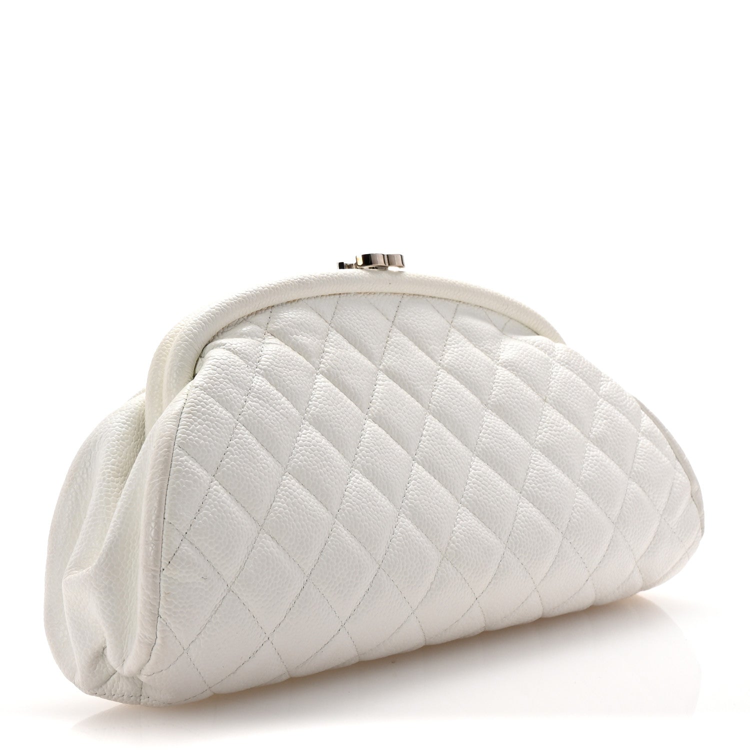 Chanel Caviar Quilted Timeless Clutch White 3 of 7