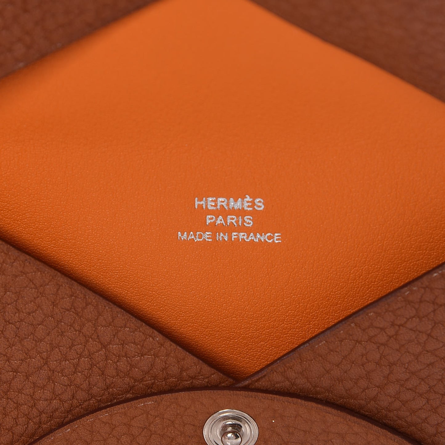 Barenia Faubourg Calvi Card Case Fauve Orange