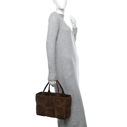 Bottega Veneta Suede Foulard Intrecciato Small Arco Tote Brownie 2 of 10