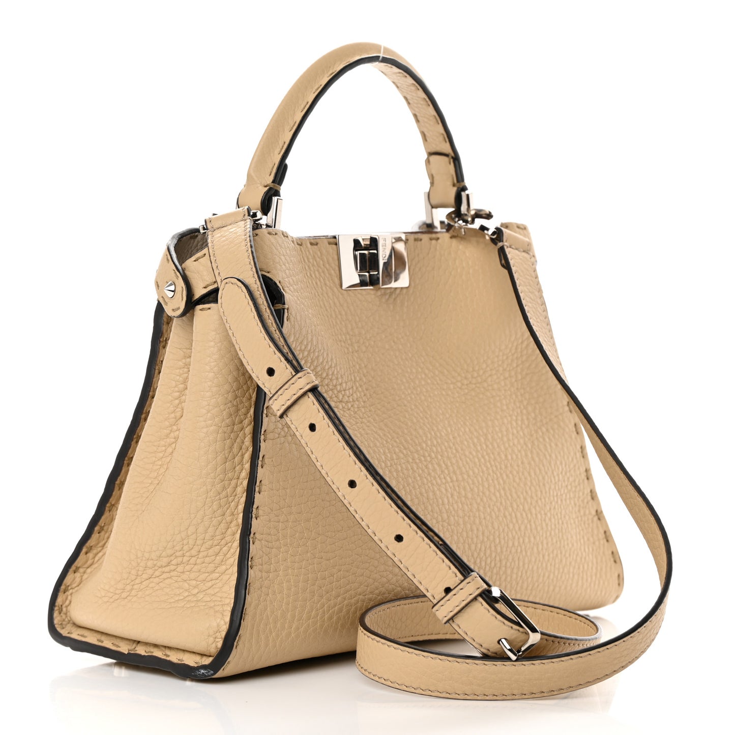 Cuoio Romano Selleria Medium Peekaboo Iconic Essentially Satchel Paglia Latte Mou