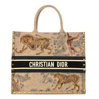 Christian Dior Suede Large Dioriviera Toile De Jouy Book Tote Beige Multicolor 1 of 13