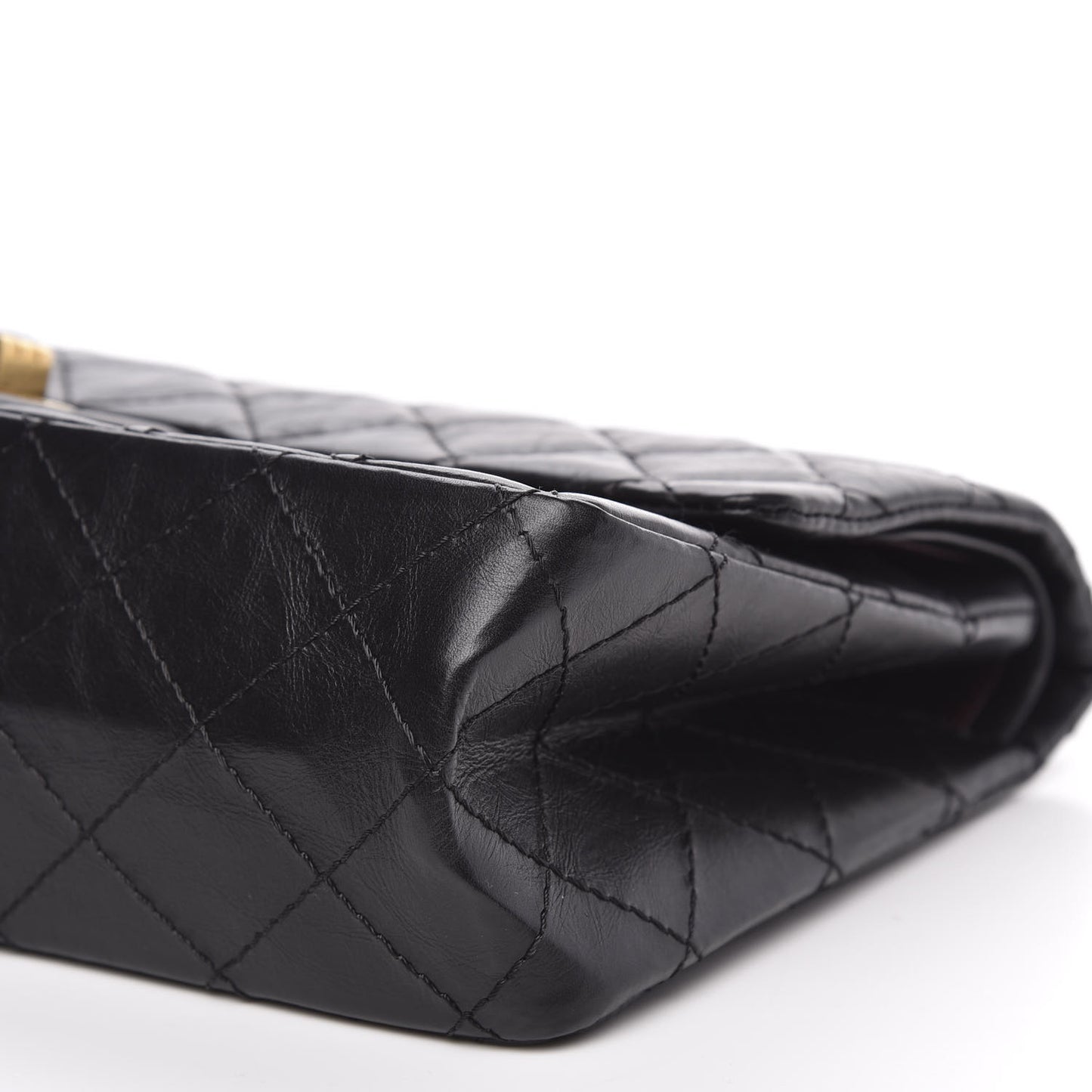 Aged Calfskin Quilted 2.55 Reissue 226 Flap Black