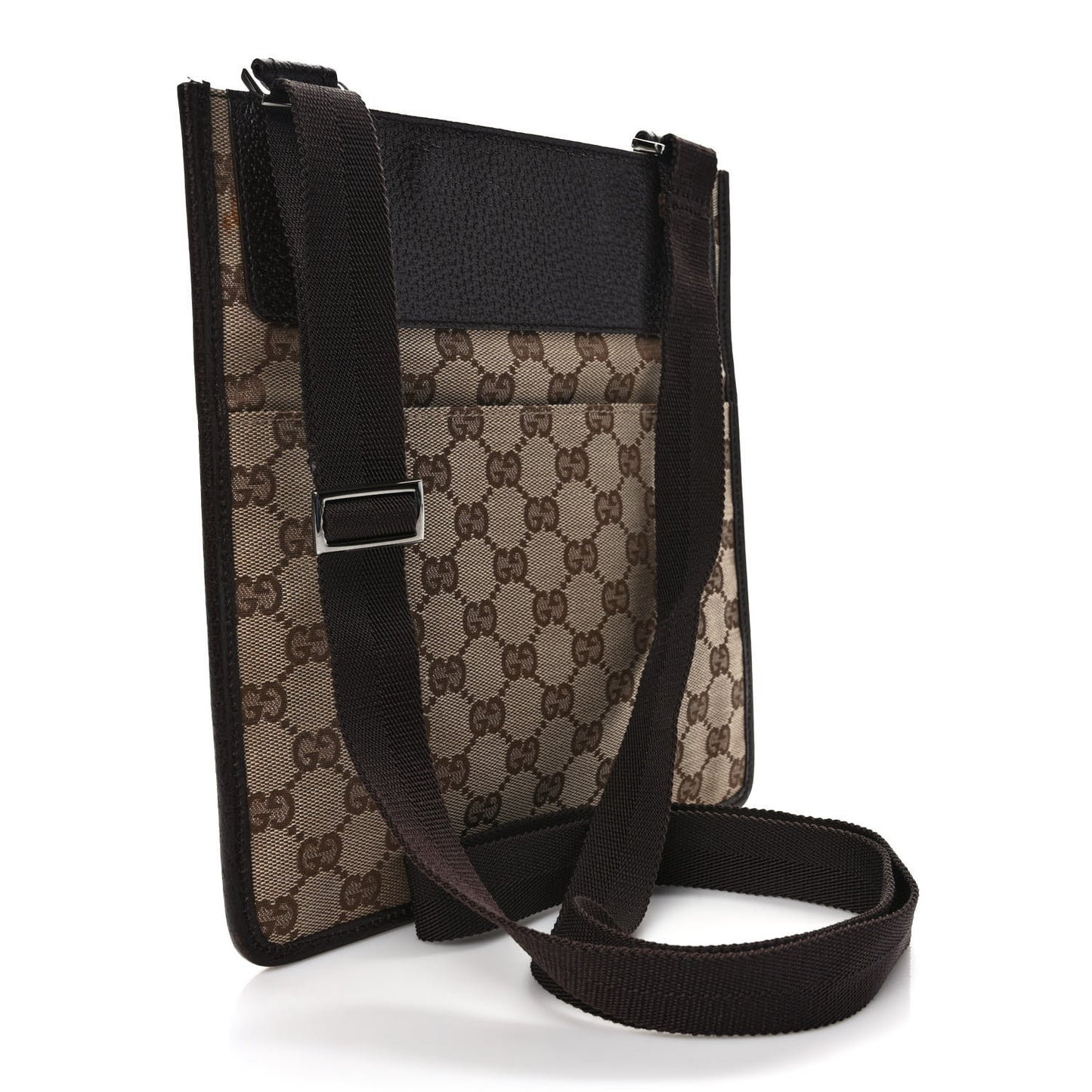 Monogram Messenger Crossbody Bag Dark Brown
