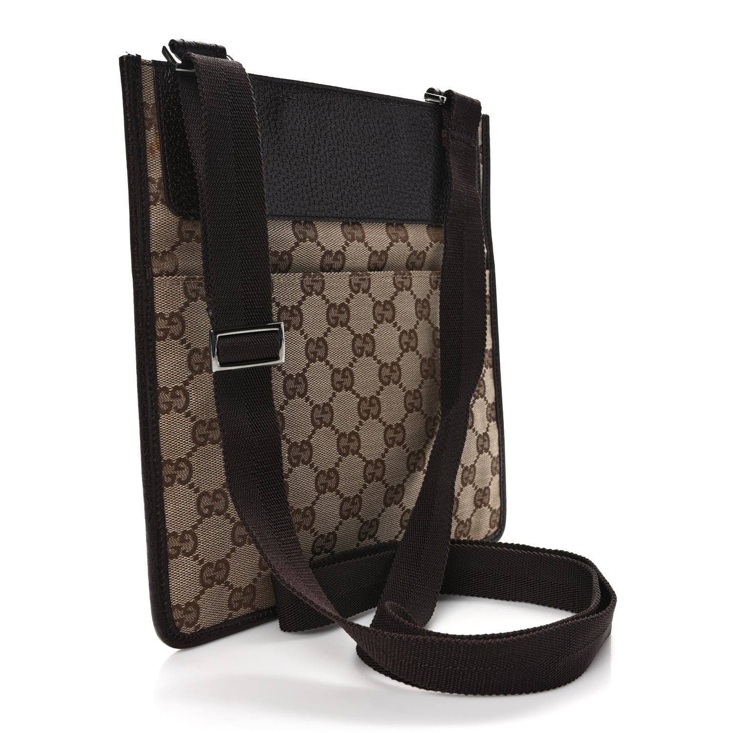 Gucci Monogram Messenger Crossbody Bag Dark Brown 3 of 9