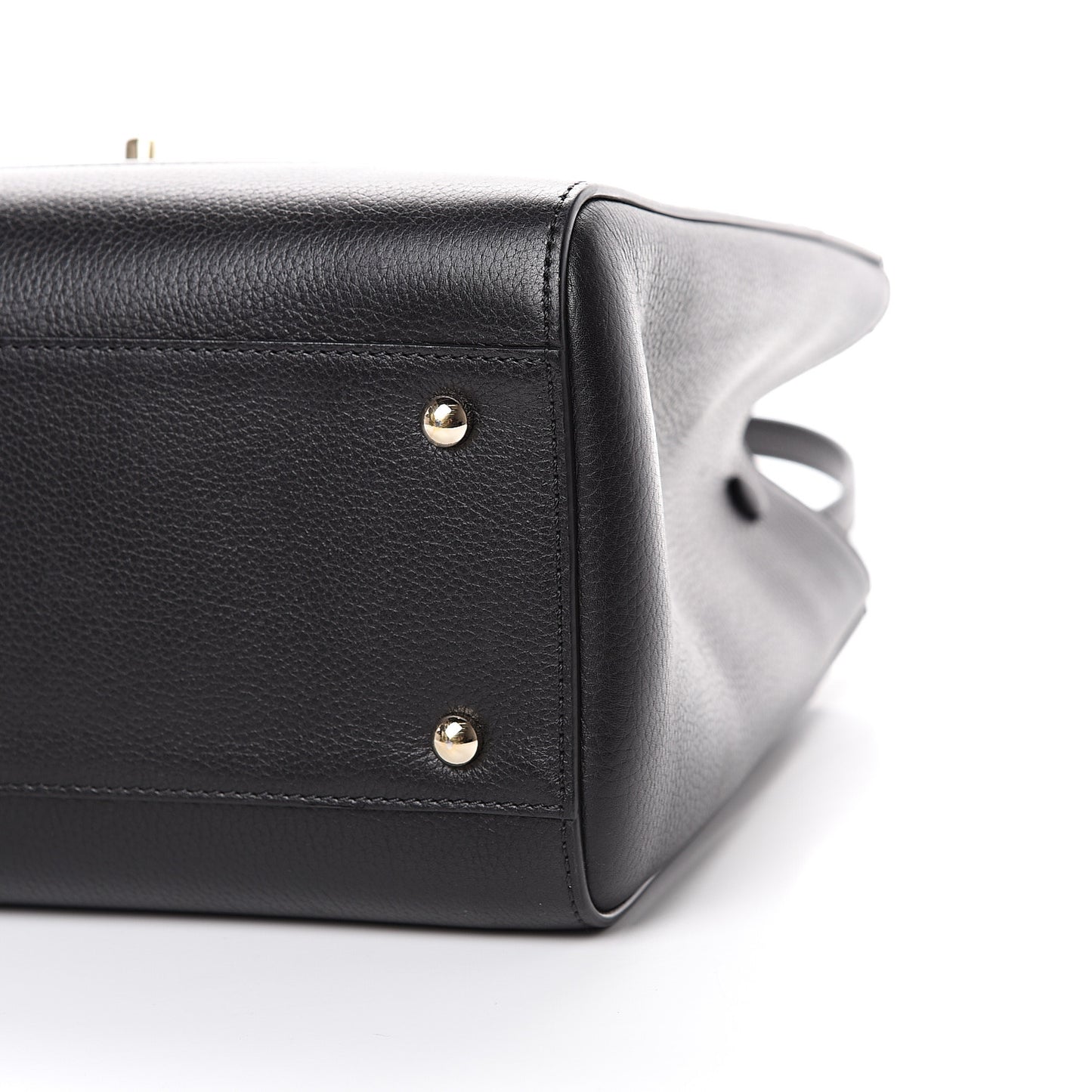 Grained Calfskin Small Neo Executive Shopper Tote Black