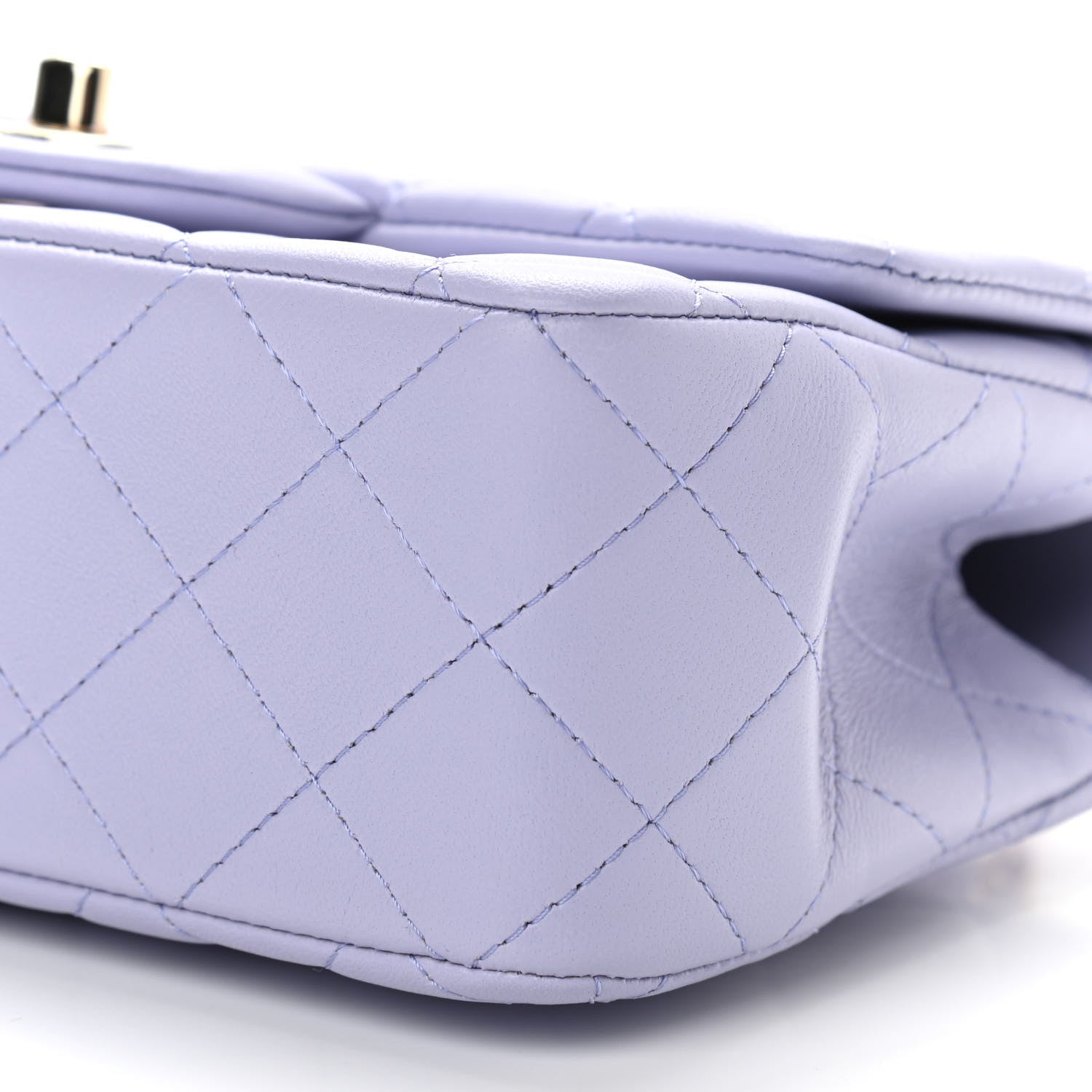 Chanel Lambskin Quilted Mini Top Handle Rectangular Flap Light Purple 10 of 10