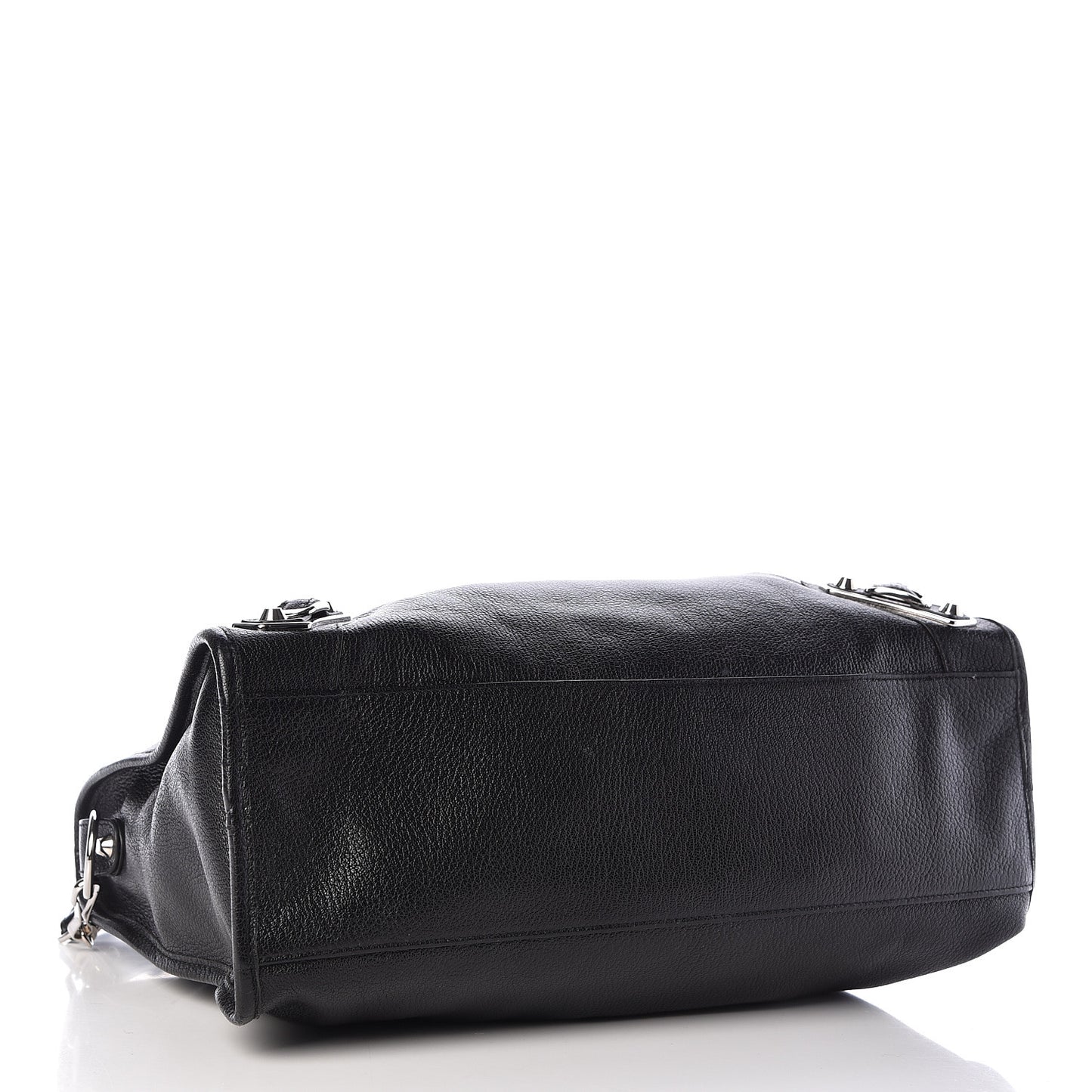 Chevre Silver Metallic Edge Hardware City Black