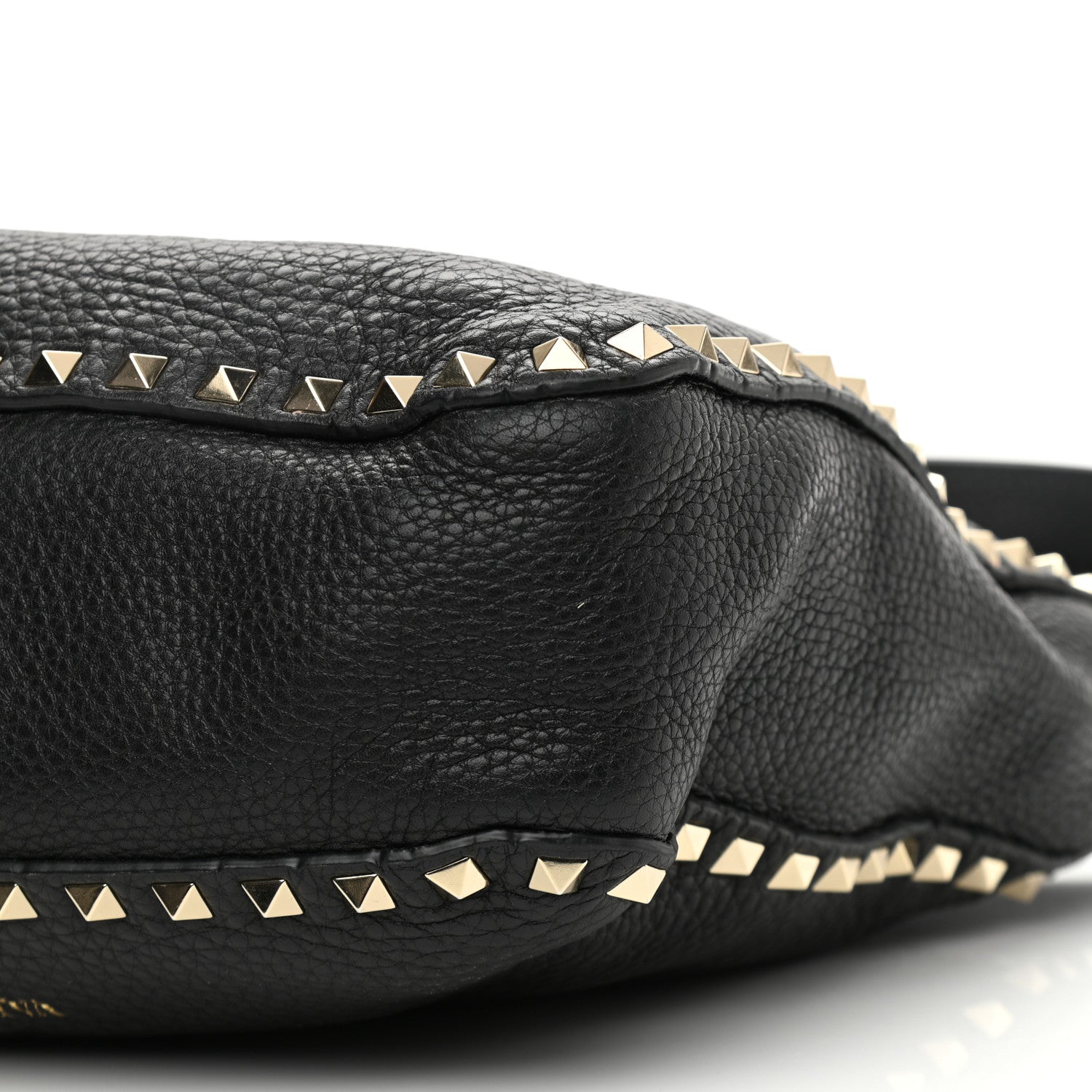 Valentino Garavani Pebbled Calfskin Small Rockstud Flip-Lock Messenger Bag Black 8 of 9
