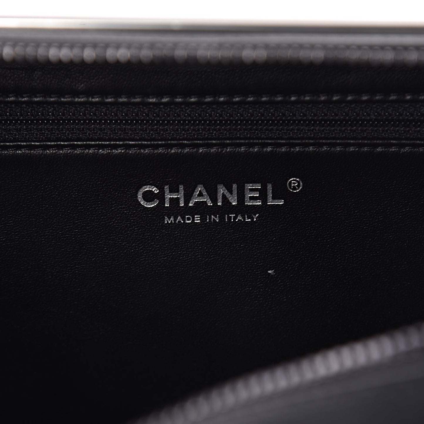 Calfskin Small Trendy CC Bowling Bag Black