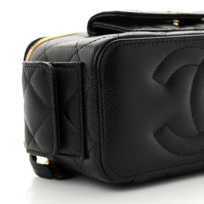 Chanel Caviar Quilted Polly Pocket East West Top Vanity With Chain Black 9 of 11
