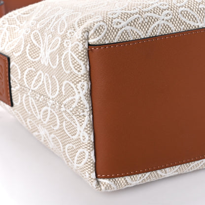 Loewe Jacquard Anagram Calfskin Small Cubi Bag Ecru Tan 7 of 9
