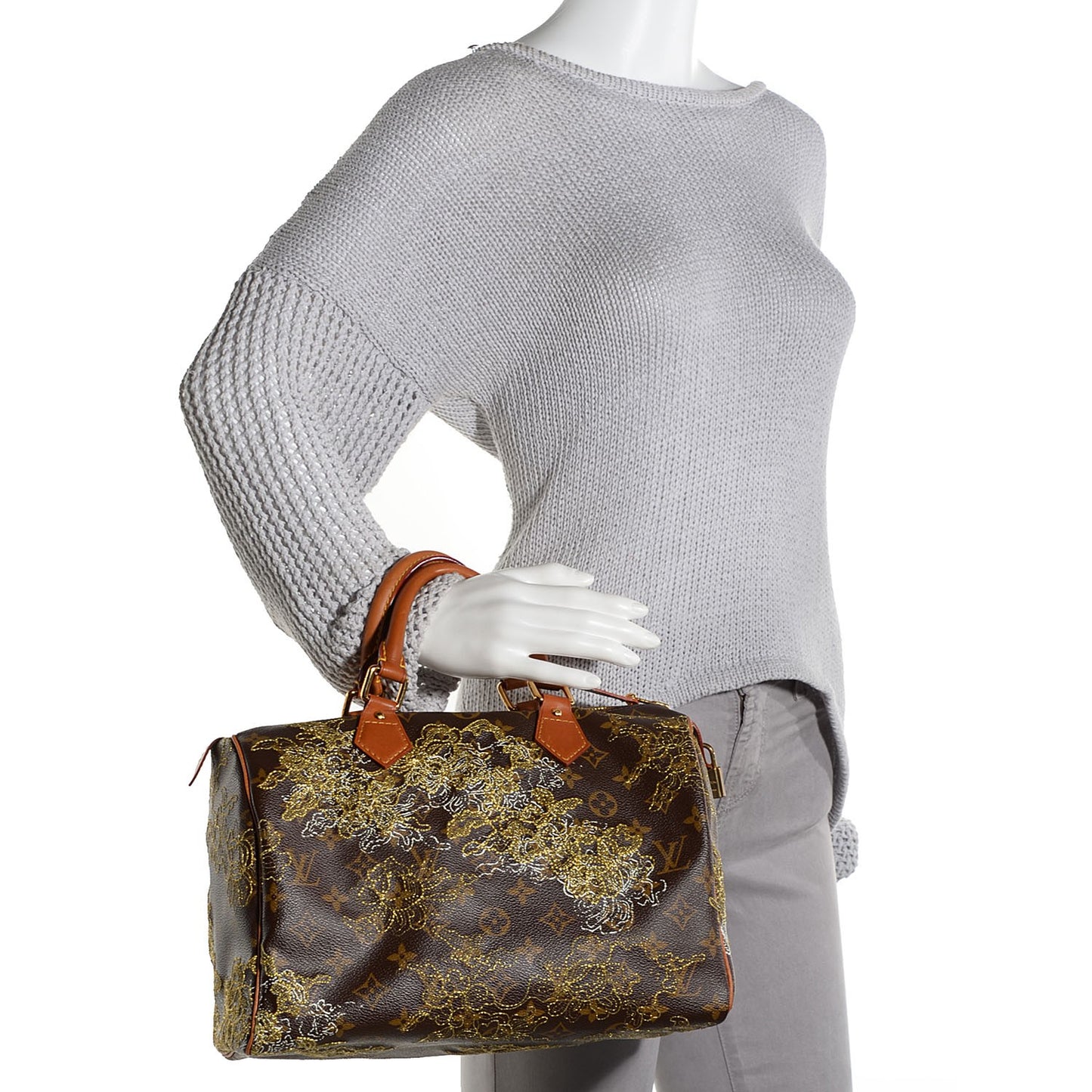Monogram Dentelle Speedy 30 Gold