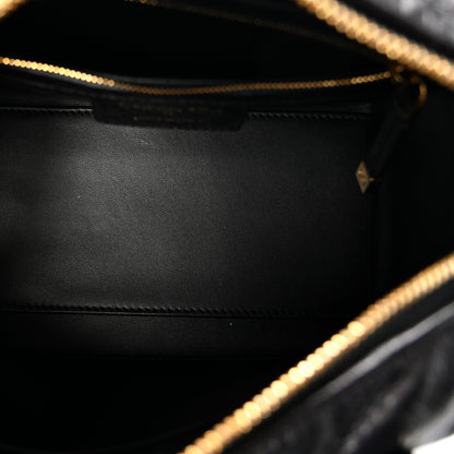 Christian Dior Crinkled Calfskin Macrocannage Groove 20 Bag Black 5 of 10