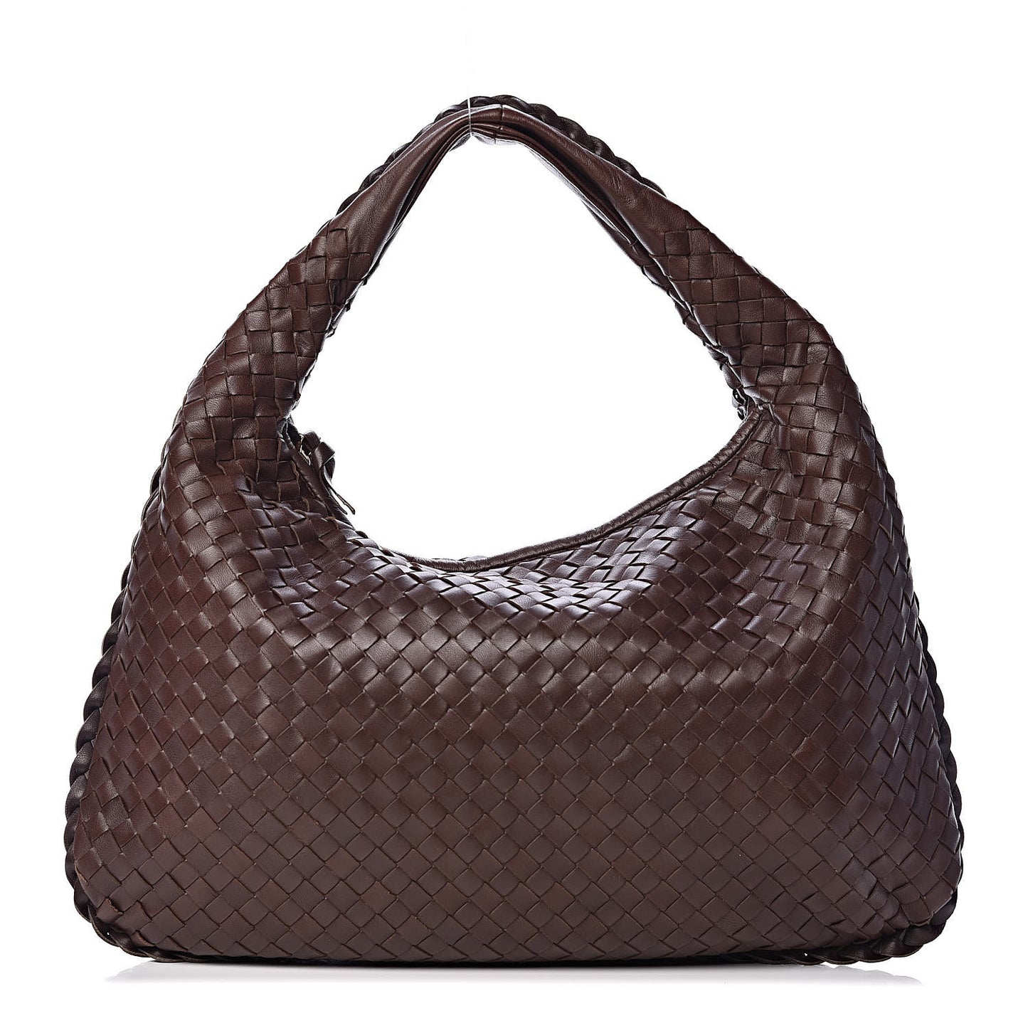 Nappa Intrecciato Medium Veneta Hobo Ebano