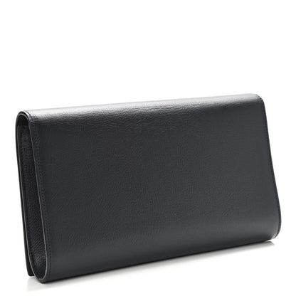 Saint Laurent Calfskin Monogram Large Belle De Jour Clutch Navy 4 of 10