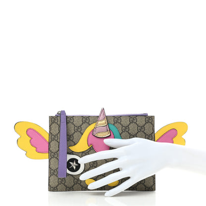 Gucci GG Supreme Monogram Kid's Unicorn Zip Pouch Multicolor 2 of 8