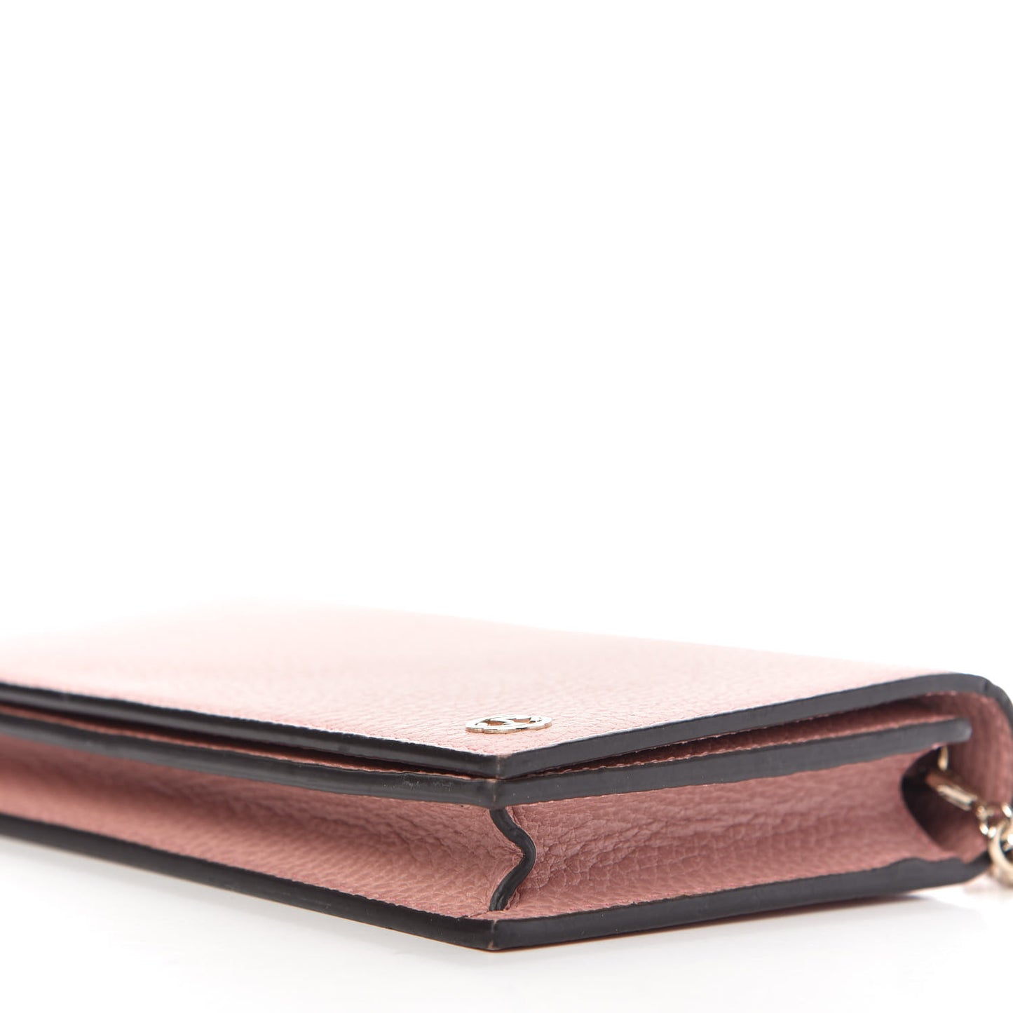 Dollar Calfskin Medium Betty Chain Wallet Soft Pink