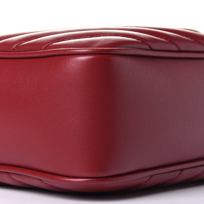 Saint Laurent Calfskin Matelasse Monogram Lou Camera Bag Red 9 of 10