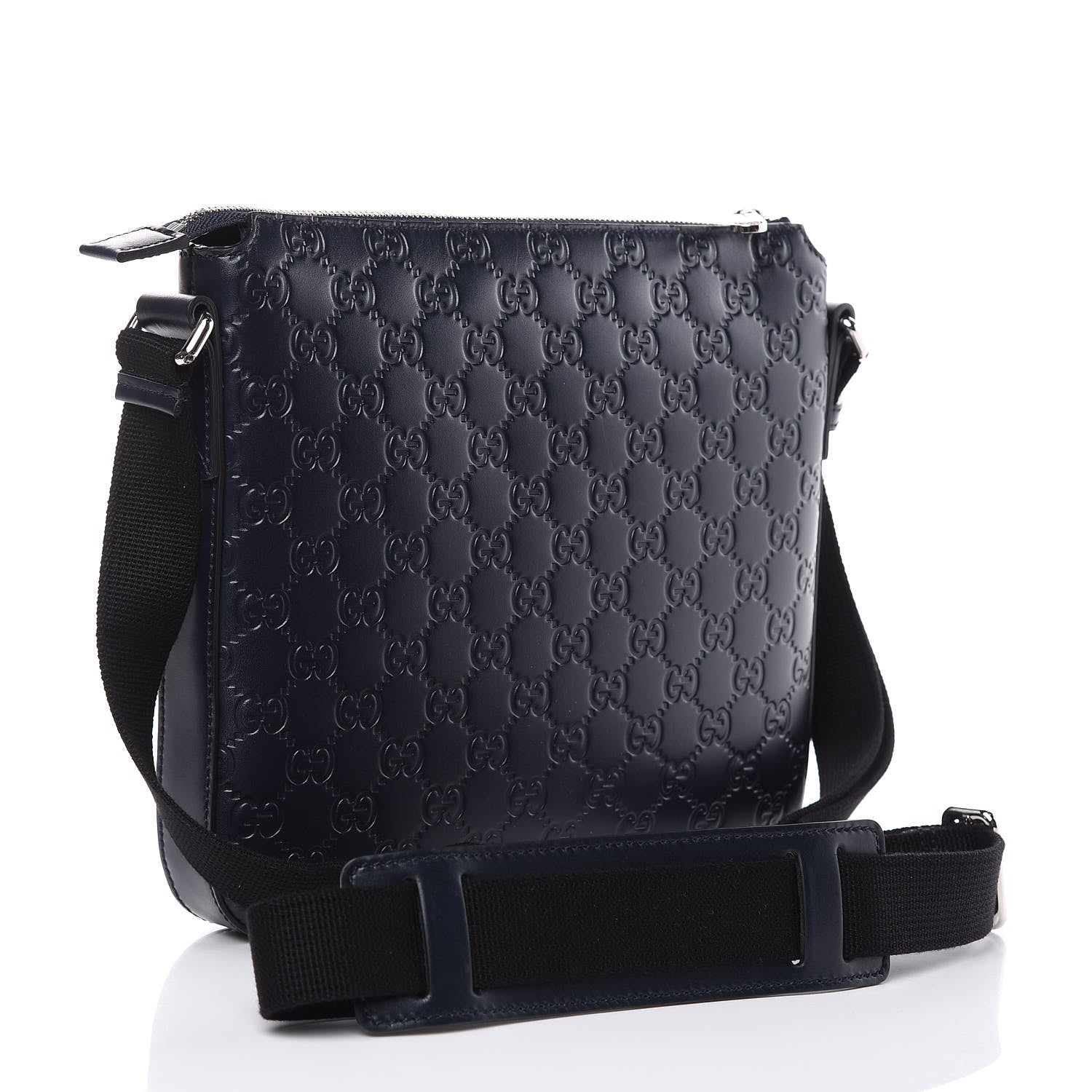 Gucci Guccissima Signature Small Messenger Bag Blue 3 of 10