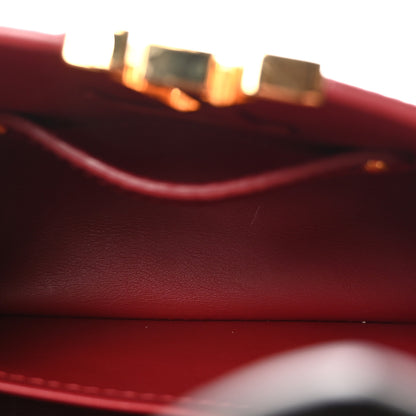 Louis Vuitton Taurillon Snakeskin Mini Capucines Burgundy 5 of 9