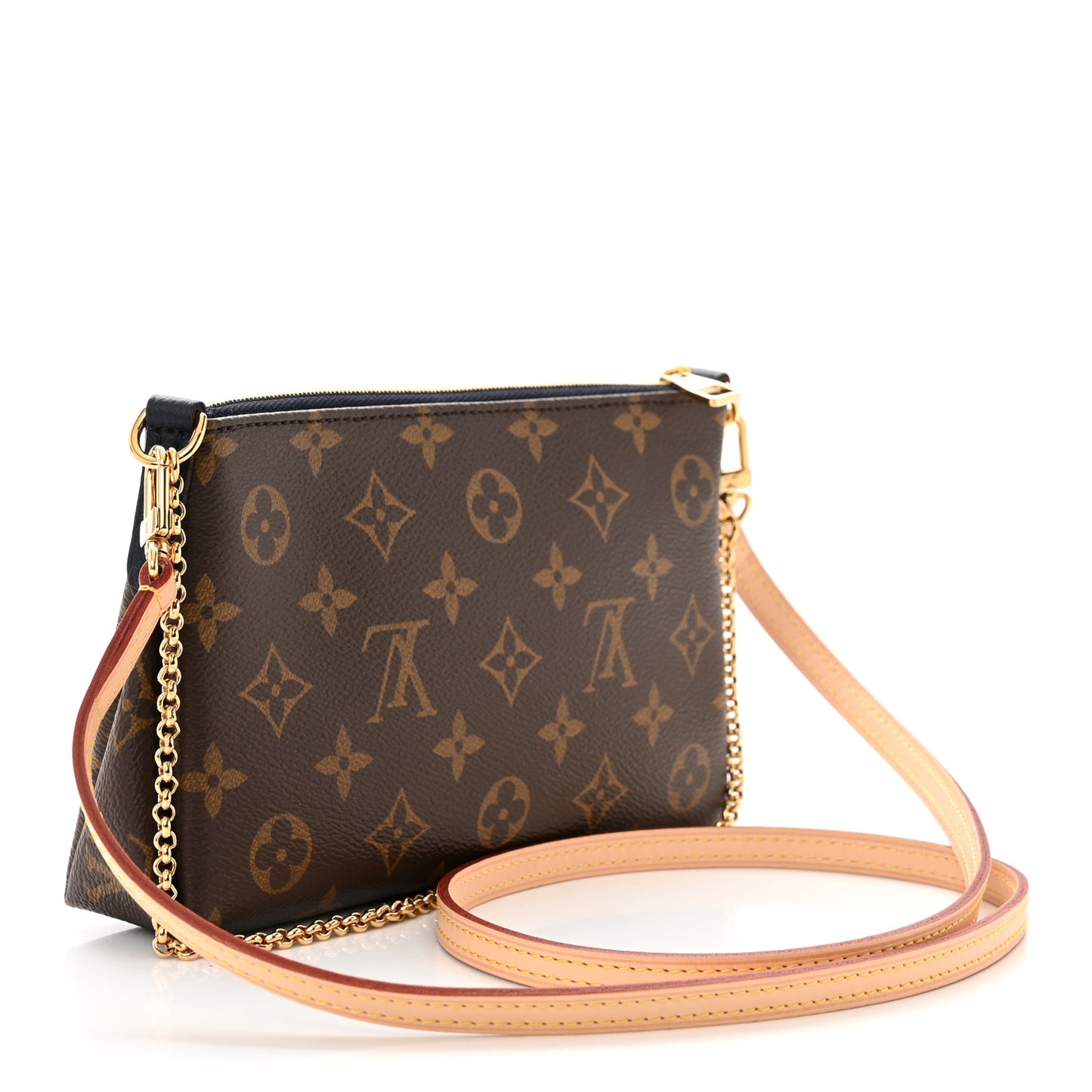 LOUIS VUITTON Monogram Pallas Clutch Blue Marine
