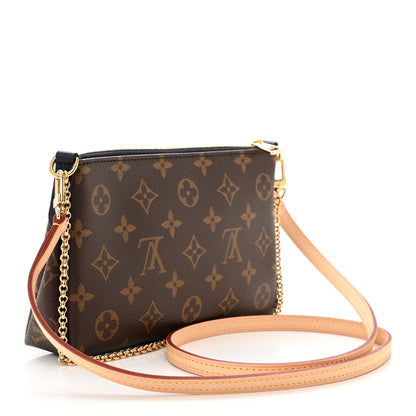 Louis Vuitton LOUIS VUITTON Monogram Pallas Clutch Blue Marine 2 of 8