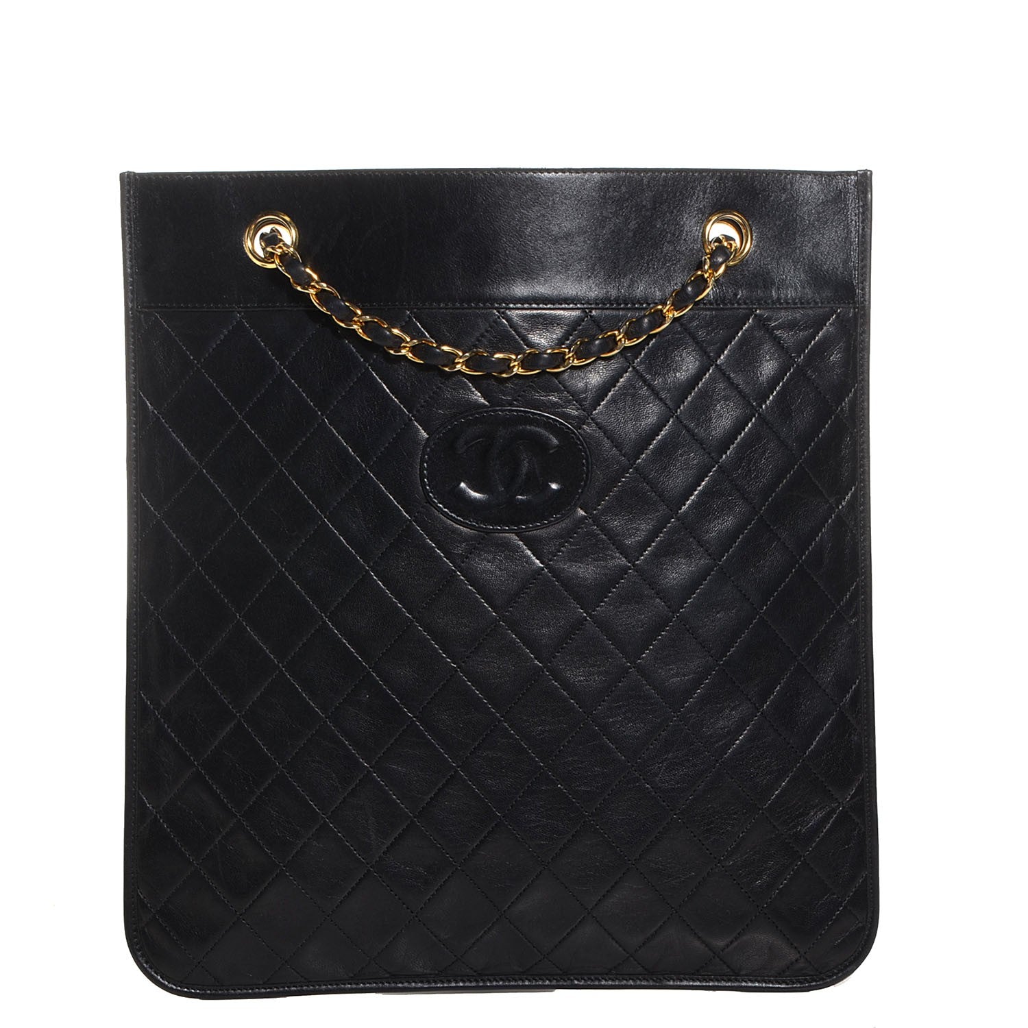 Chanel Lambskin Shopper Tote Black 1 of 8