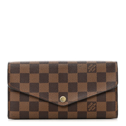 Louis Vuitton Damier Ebene Sarah Wallet NM 1 of 8