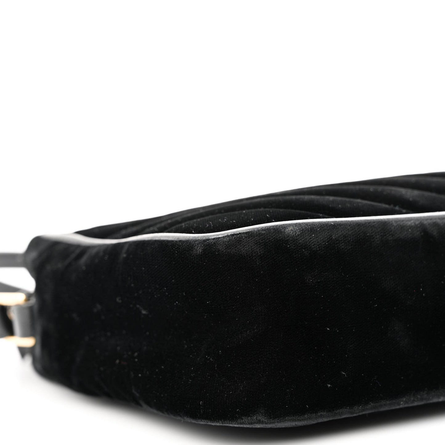 Velvet Matelasse Monogram Lou Camera Bag Black