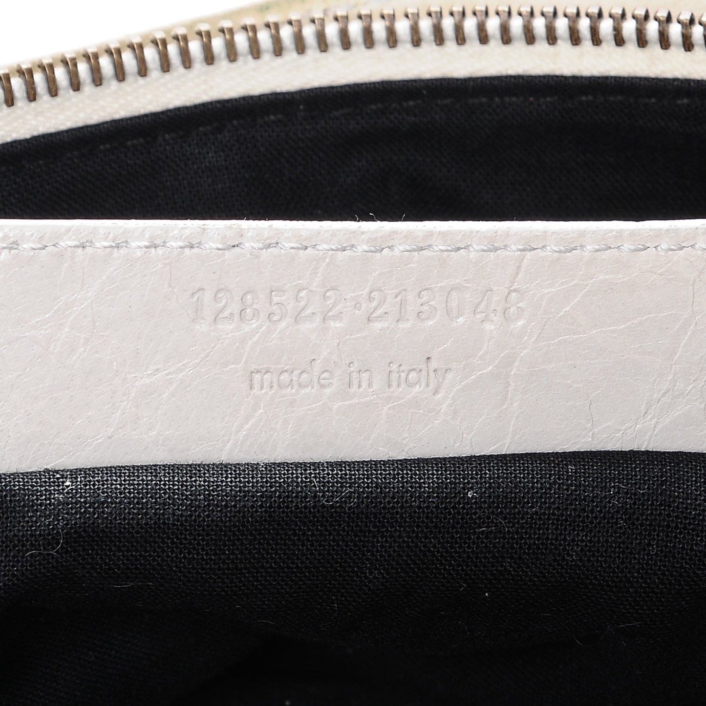 Chevre Classic Hardware Purse White