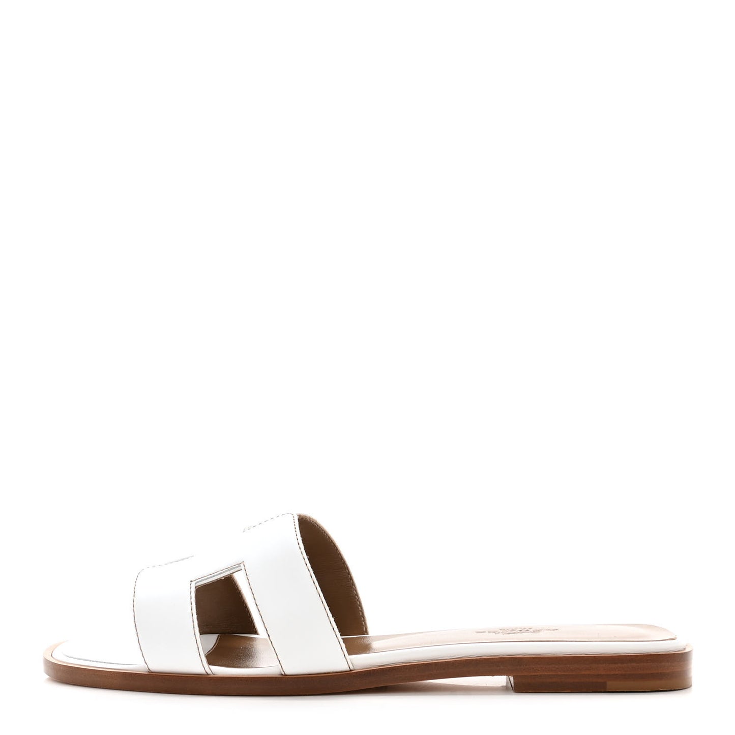 Box Calfskin Oran Sandals 36 White