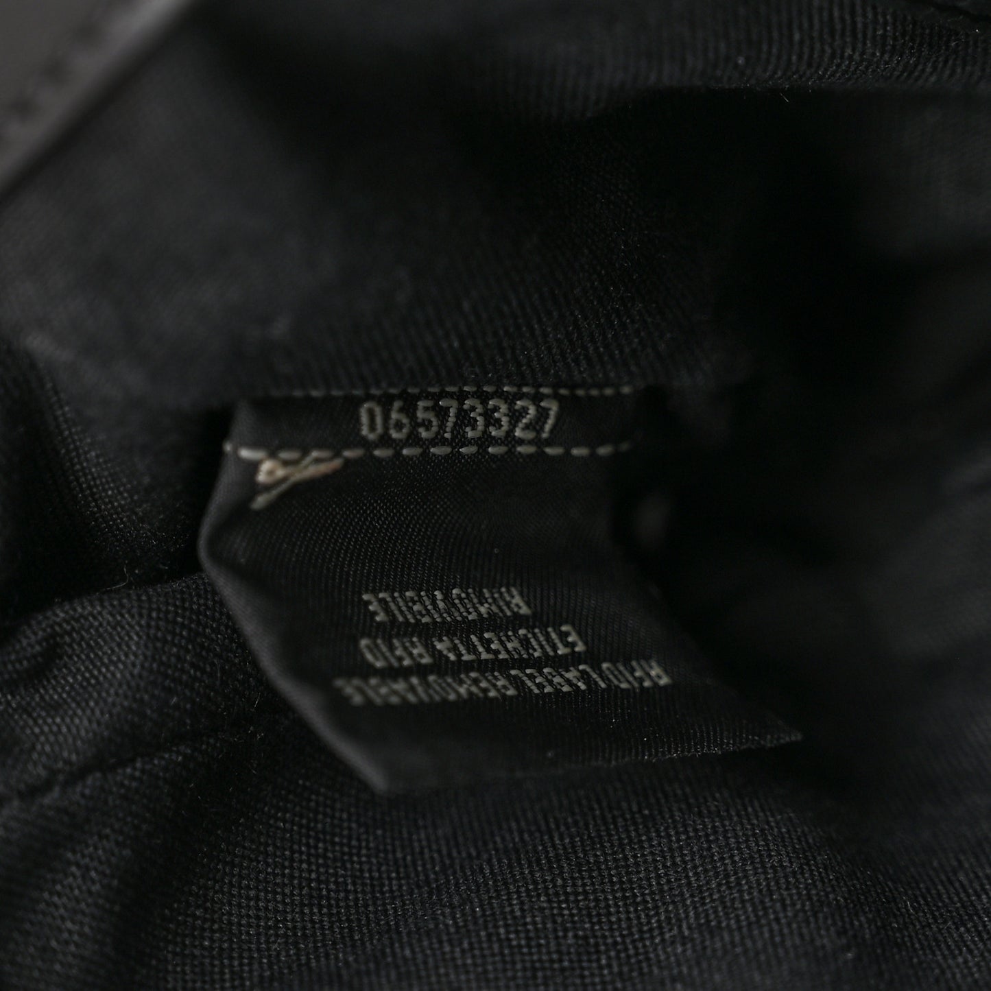 Nappa FF 1974 Embossed Mini Baguette Black