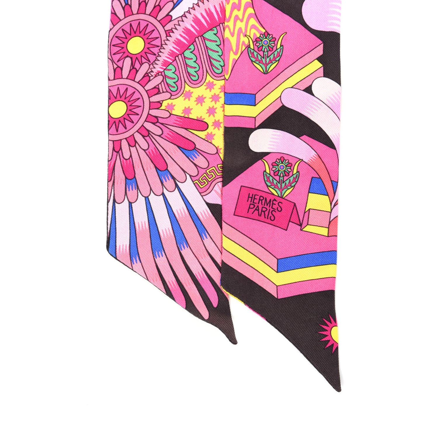 Silk La Source de Pegase Twilly Ebene Rose Vif Jaune Vif