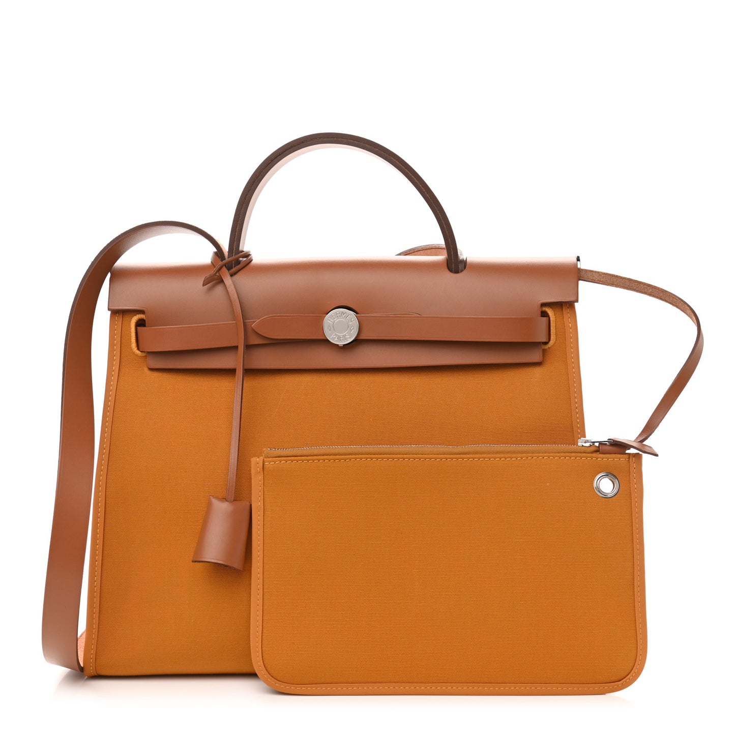 Toile Officer Vache Hunter Herbag Zip 31 PM Jaune Ambre Natural