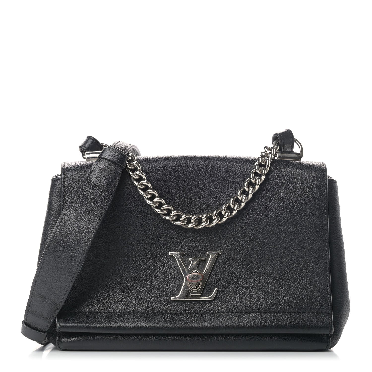 Louis Vuitton Calfskin Lockme II Chain Bag BB Black 1 of 7