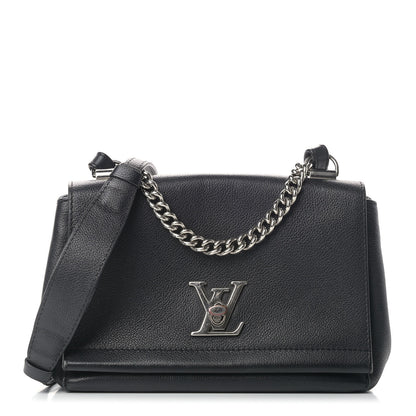 Louis Vuitton Calfskin Lockme II Chain Bag BB Black 1 of 7