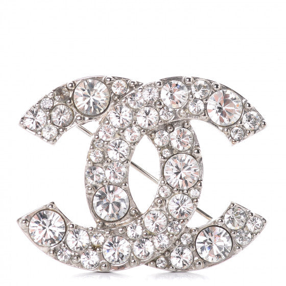 Crystal CC Brooch Silver
