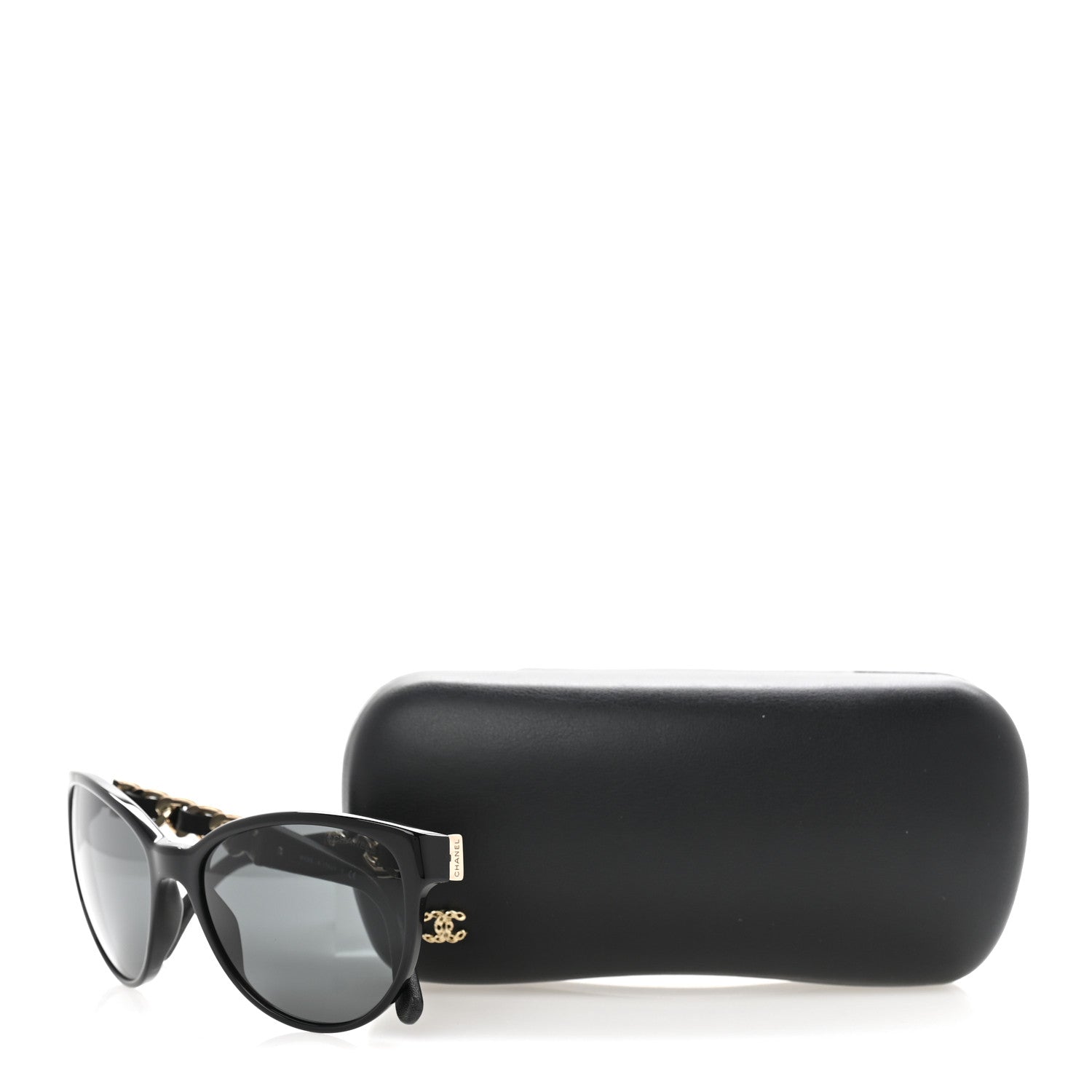 Chanel Cat Eye Chain Sunglasses 5215-Q Black 8 of 8
