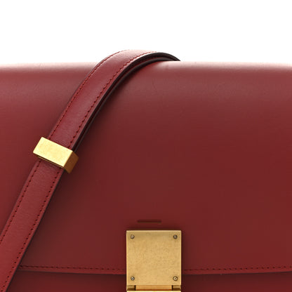 Celine Box Calfskin Medium Classic Box Flap Bag Red 9 of 16