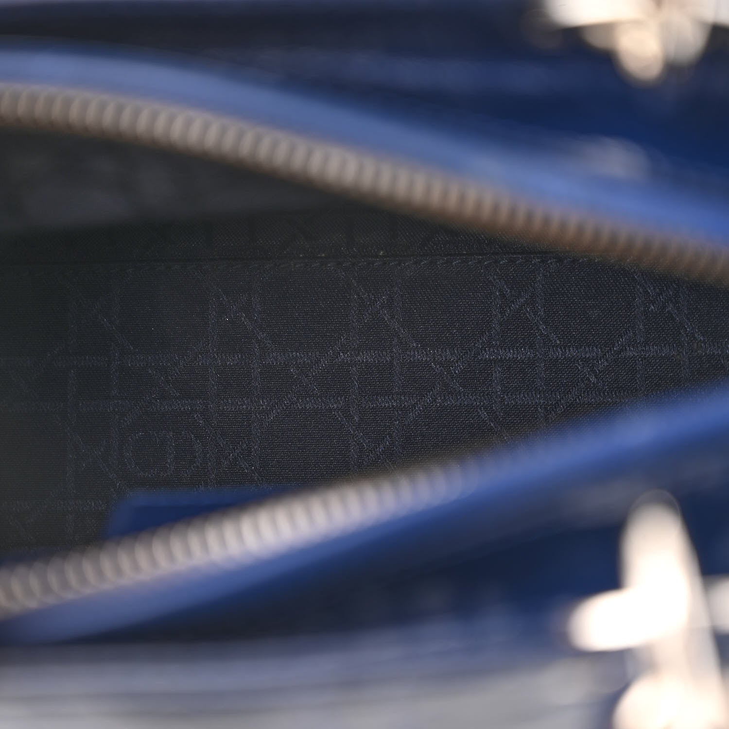 Christian Dior Patent Cannage Medium Lady Dior Blue 5 of 12