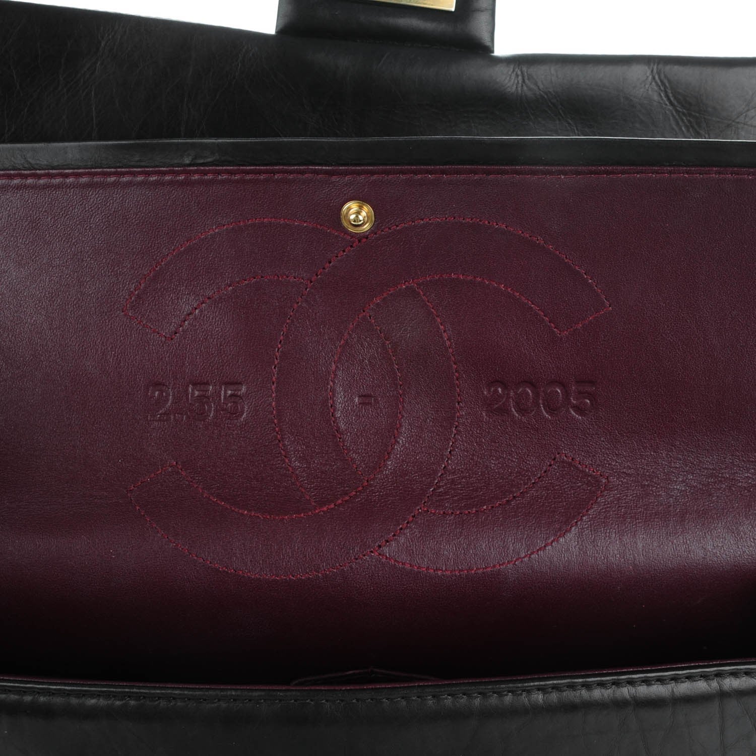 Chanel Aged Calfskin Quilted 50th Anniversary 2.55 Reissue 227 Flap Black 6 of 9