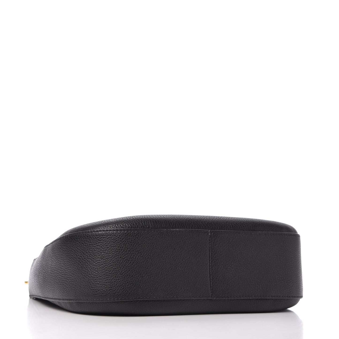 Vitello Daino Zippered Messenger Hobo Black