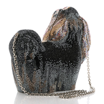 Judith Leiber Crystal Yorkie Charlie Perla Minaudiere Clutch 4 of 14