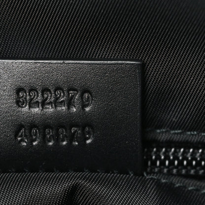 Gucci GG Supreme Monogram Crossbody Messenger Bag Black Grey 7 of 9
